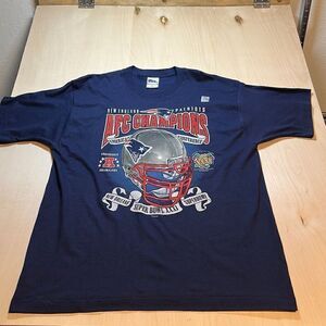 Vintage 1997 Pro Player NFL New England Patriots AFC Champions T-Shirt size XL‎